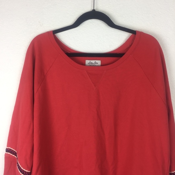 Lucky Brand Scottsdale Red Embroidered Sweater - Picture 4 of 11